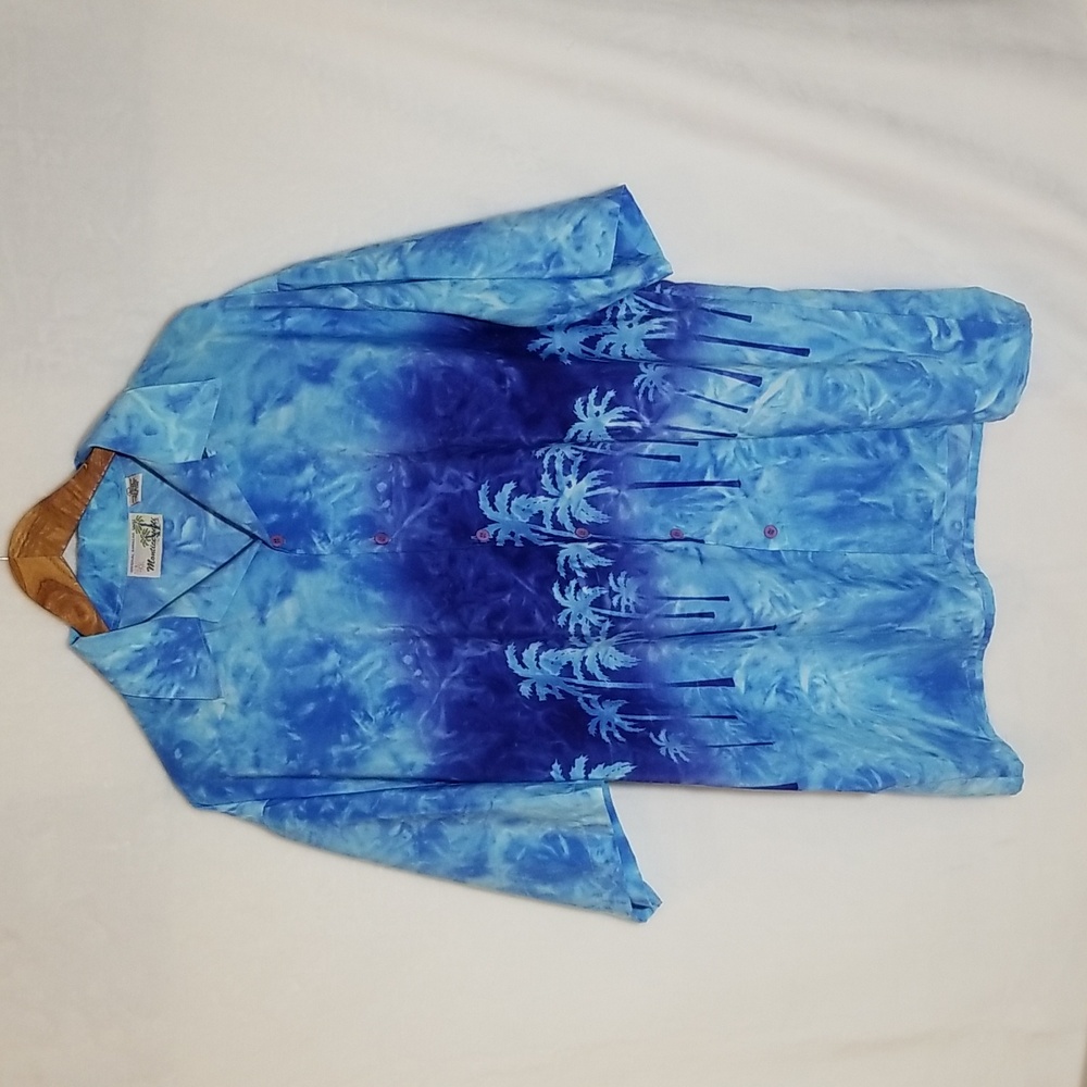 Mens Monticerutti Original Hawaiian  Tropical Print Button Down Shirt Size Large